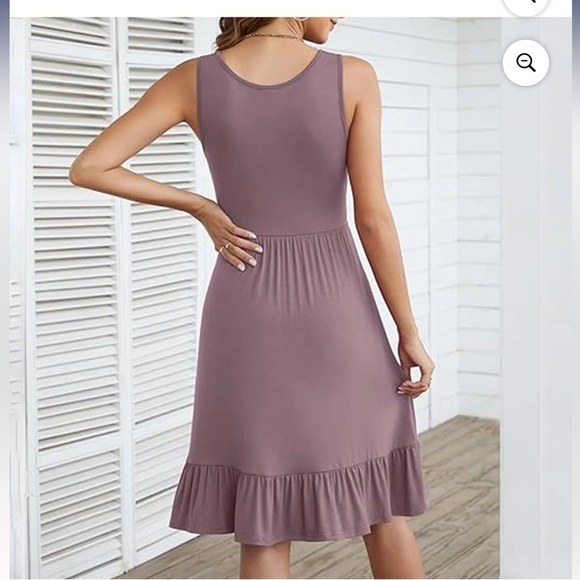 Lil Better Women Mauve Sleeveless Sundress Pleated Flowy Casual Preppy 2XL Chic - Picture 8 of 16